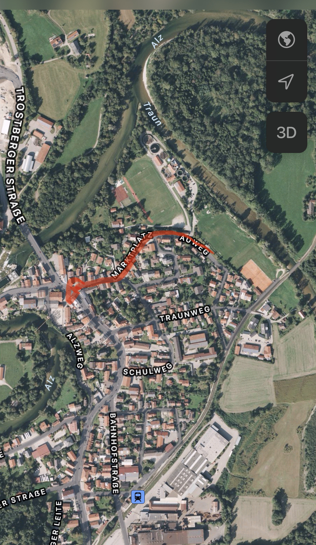 Anfahrt von Altenmarkt Hauptstraße 2